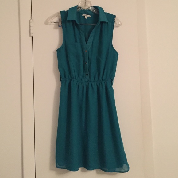 Teal Shirt Dress