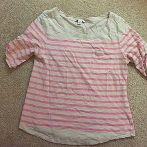 Hot pink striped top