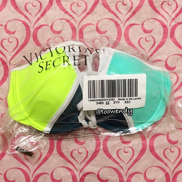 PINK Strappy Front T-Back Bikini Top - Picture 3 of 3