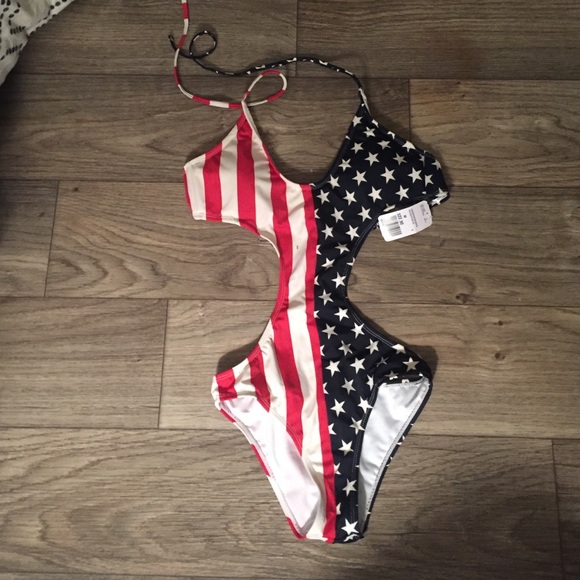 American Flag Swim Suit