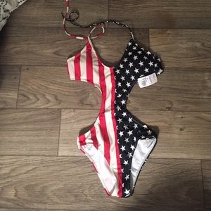 American Flag Swim Suit