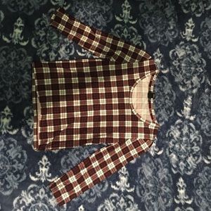 Forever21 plaid cropped shirt
