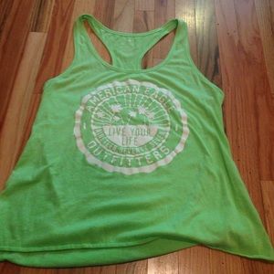 Lime green American eagle tank