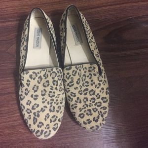 Steve Madden leopard loafers