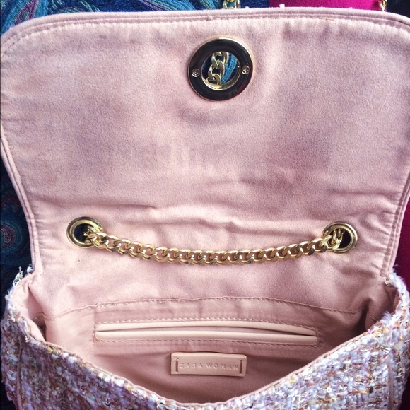 ✨SOLD✨ ZARA Chain Tweed Crossbody Bag ✨✨✨ - Picture 4 of 4