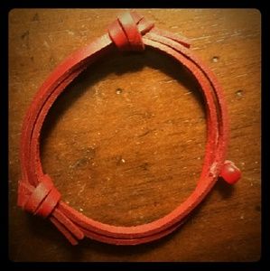 Gap RED leather bracelet