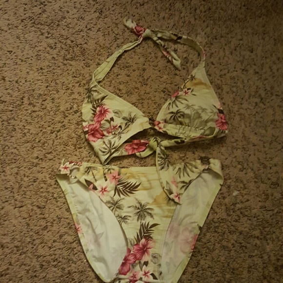 Other - Flora print bikini with ties