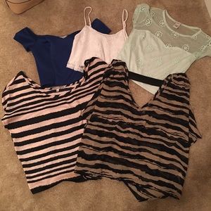 Crop top tank top Charlotte Russe lot medium