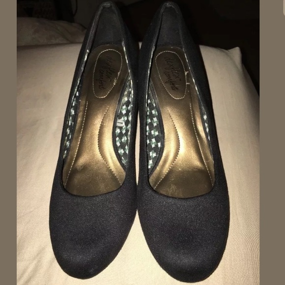 Women's Dexflex comfort black faux suede wedge's