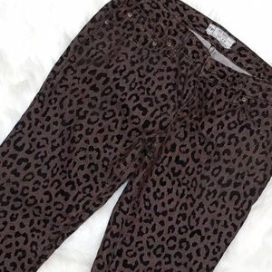 Free people leopard skinny pants W28