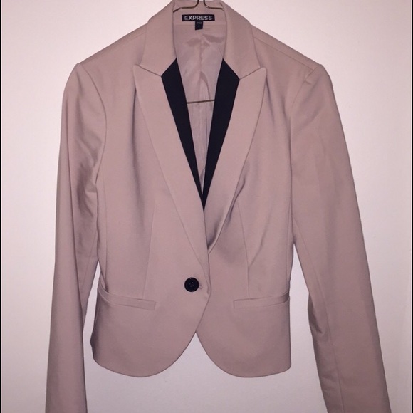 Express pink and black blazer