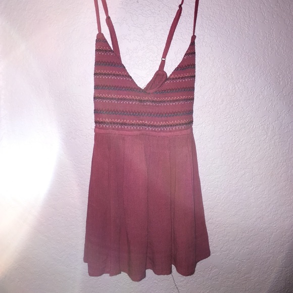Cross back pink tank top
