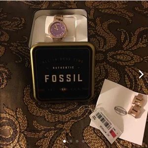 Rose Gold Fossil Watch