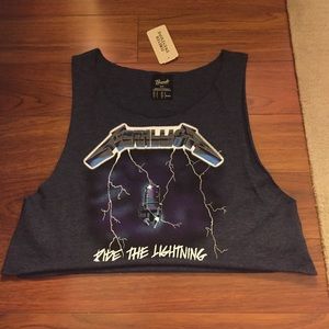 Metallica crop tank top