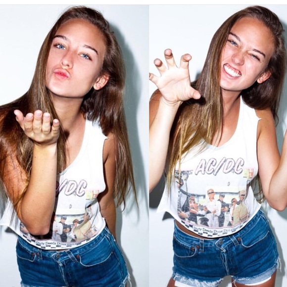 VINTAGE ACDC TANK - ONE OF A KIND CROP TOP TANK