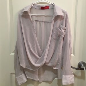Akira twist front blouse