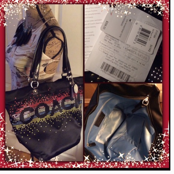 Coach ( Rhinestone Glam tote) XXL NWT - Picture 2 of 4