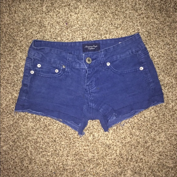 Blue corduroy American Eagle shorts