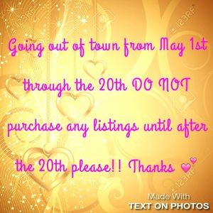 Going on vacation/business trip!!