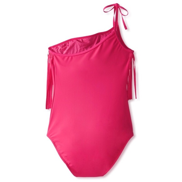 SALE! One-Shoulder Fringe 1-Piece Swimsuit - Picture 2 of 4