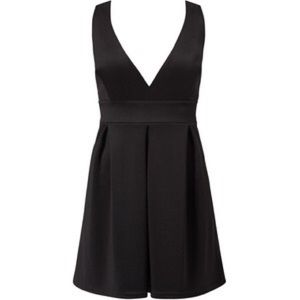 NWT v neck skater black dress medium
