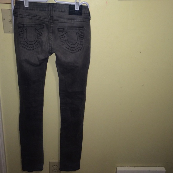 True Religion gray skinny jeans
