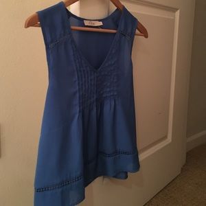 Blue tank blouse