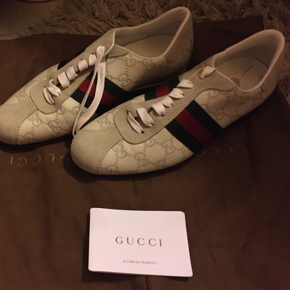 Gucci white leather sneakers