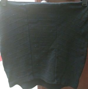 All black mini skirt