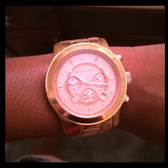 Michael kors oversized gold tone watch