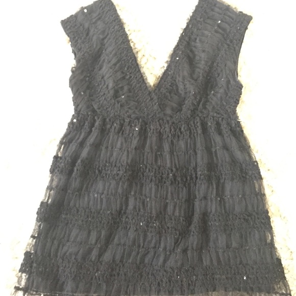 SOLD Max studio lace black top. S - Picture 1 of 3