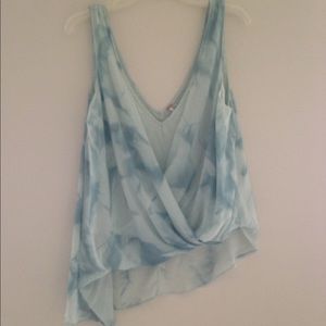 Free people tie dye asymmetrical tank