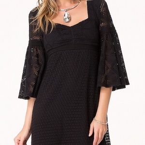 Bebe Sharon bell sleeve dress s
