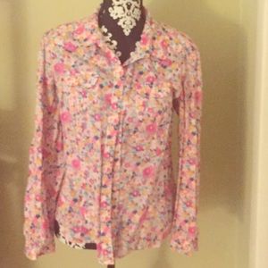 Floral button down old navy