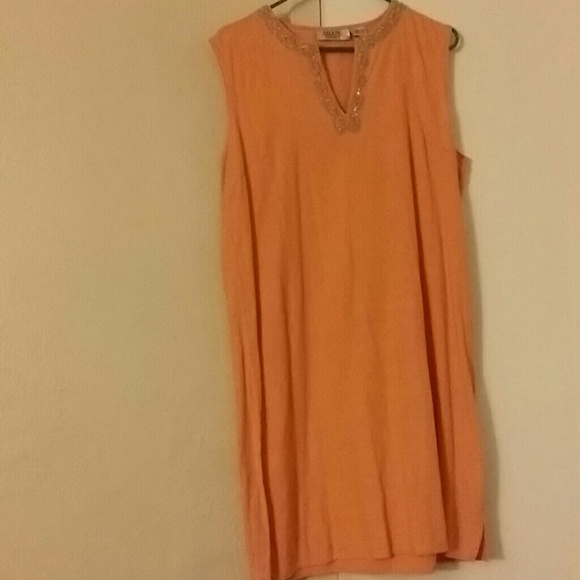 Linen sheath dress