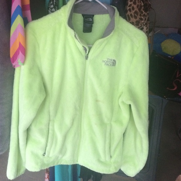 North face neon Osito jacket size medium