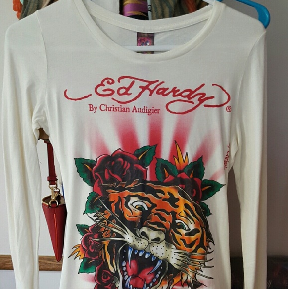 Christian Audiguer Ed Hardy long sleeve tee shirt