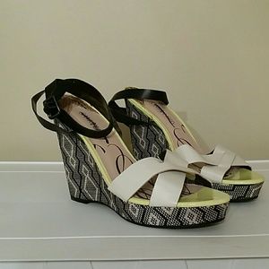 Sam & Libby Women's Kelly Ankle Strap Wedge Heels