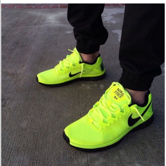 ISO Neon Green and Black Nike Free 3.0