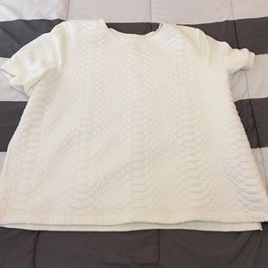 White terry snake skin patterned shirt