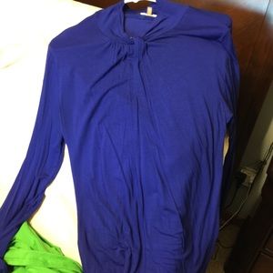 NWOT Cable & Gauge long sleeve Cobalt blue top