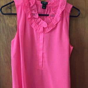 Jcrew bright pink sleeveless top