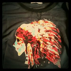 Skull long sleeve crop top. Very cute worn once.