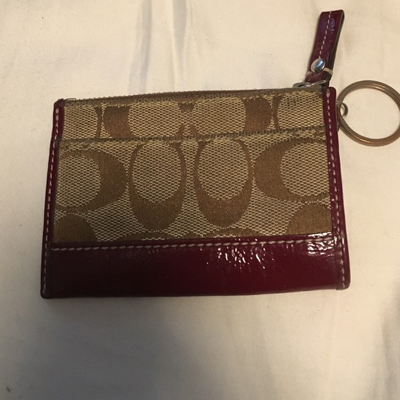 Coach keychain ID card/cash holder