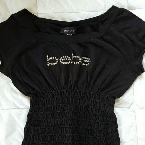 Bebe black crop top