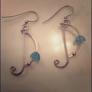 Sterling silver drop earrings