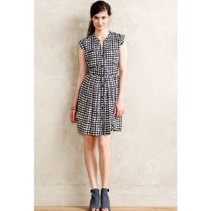 anthropologie west street checkered shirtdress