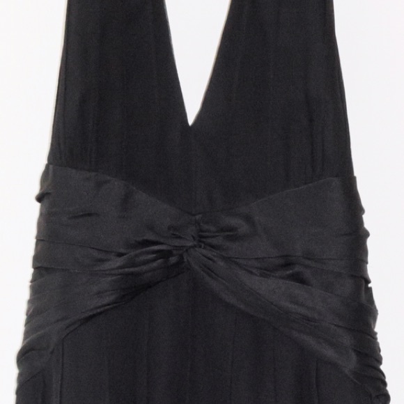 HP Anne Klein Black Silk Halter Dress - Picture 6 of 7