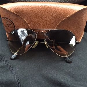 Ray Ban Aviators in Brown
