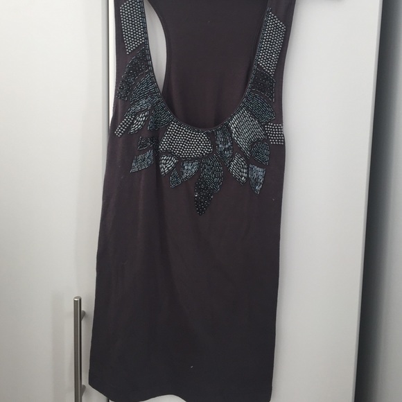 Forever 21 grey beaded top
